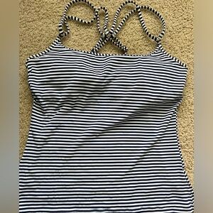 Athleta Striped Tankini Top